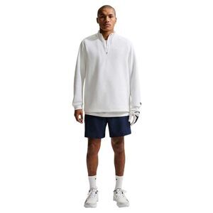 Nike Mens Half Zip Long-Sleeved Sweater / White